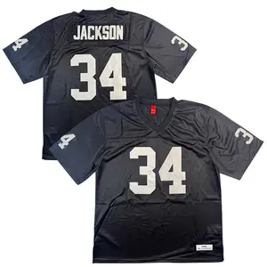 Men's #34 90s football jersey Sewing embroidery Classic V-neck black Short Sleeve mesh ventilation Suitable for daily rugby training matches Outdoor sportswear Cheap High Quality 1990 Old - School Streetwear football jersey fan Christmas gift