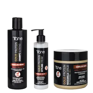 Tahe Gold Protein Nourishing Small Kit For Dry Hair (Shampoo, Mask and Leave On)