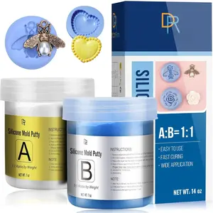 Putty - 7/8 LB Flexible  Mold Making Kit - Easy 1:1 Mixing Ratio -  Cured -  Molds for , Soap, Wax,  Making,  Printing, Art Restoration