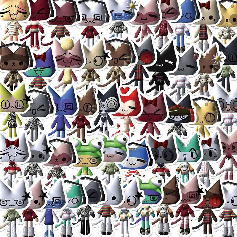 Cartoon Cat Pattern Sticker, 50/1000pcs/set Cute Cartoon Decorative Sticker, Decal Sticker, Waterproof Self Adhesive Decor Paper for Scrapbooking Crafts, Gift Greeting Card & Water Bottle & Laptop, Cute Stickers, Adhesive Decals, Fun Stickers