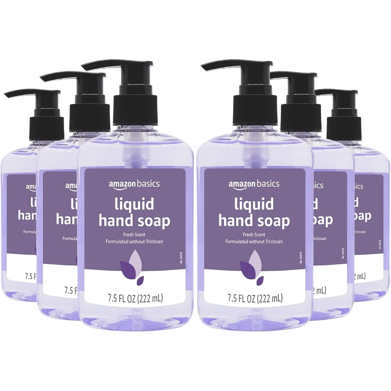 Amazon Basics Original Fresh Liquid Hand Soap with Moisturizers, 7.5 Fl Oz (Pack of 6)