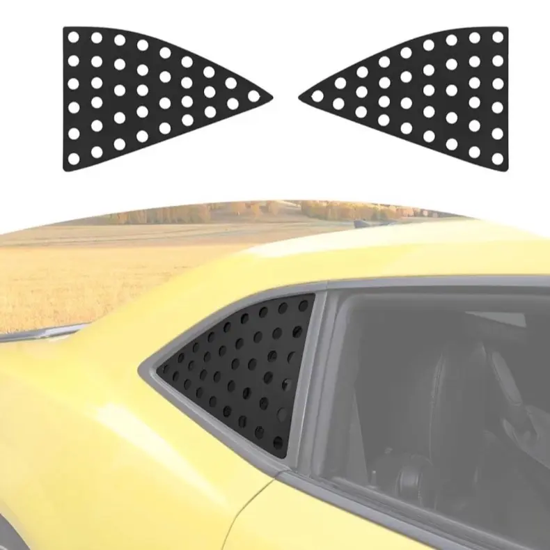 Camaro Rear Side Quarter Window Decal Trim for Chevy Camaro 2010-2015 Black Exterior Accessories 2pcs
