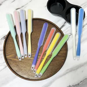 1pc Silicone Small Spatula Jam Spatula Cake Spatula Salad Cream Whisk High Temperature Resistant Food Grade Non-stick Pan Dormitory Apartment Home Kitchen Cooking Baking Tool Suitable for Can Jar Bottle Ice Cream Baking Salad Mixing