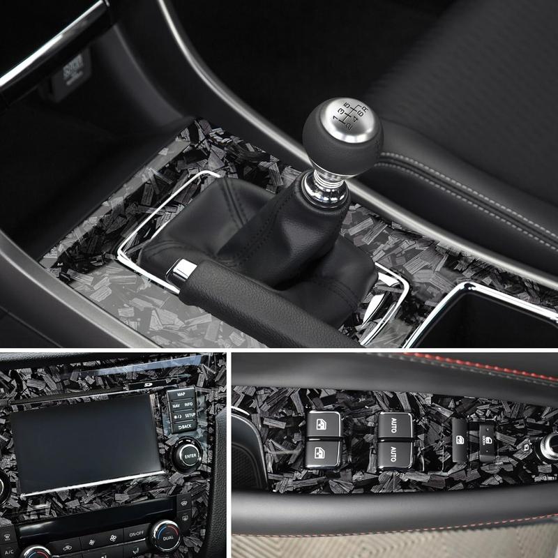 Forged Carbon Fiber Vinyl Wrap, High Gloss Car Wrap Vinyl Roll, Auto DIY Decal Film Sheet with Air Release Technology, Self-Adhesive Car Wrapping 1ft x 5ft