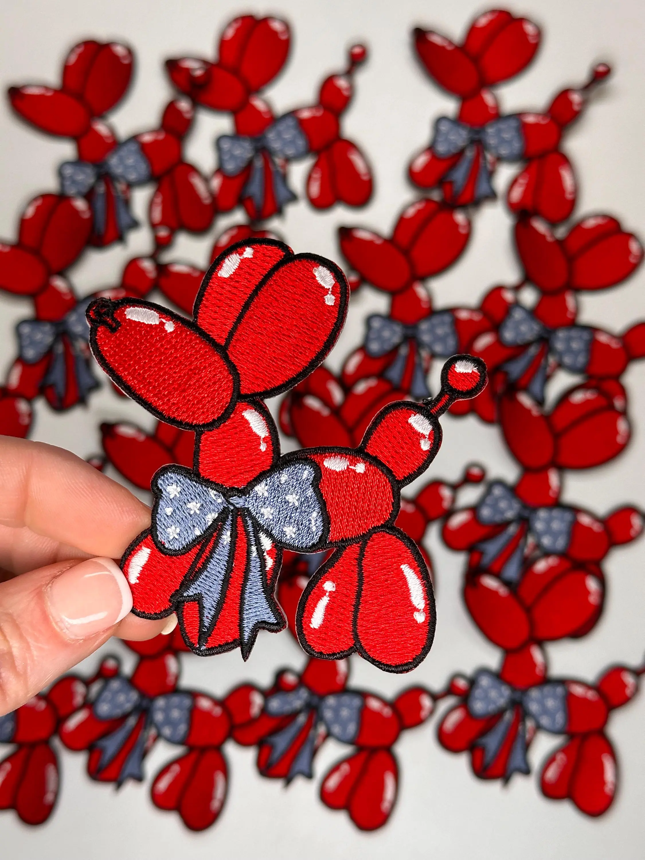 Balloon dog patch, patriotic, college patches, sorority, balloon dog, usa, america, teen patches, sports patch, game day patches, fun patch