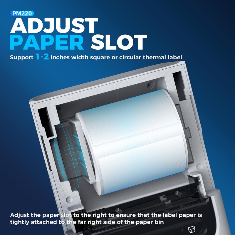 PM220 Portable Bluetooth Label Maker Printer, Wireless Label Printer, AI Printer, Sticker Printer, Portable Thermal Printer for Small Business, Homes and Offices, TikTokShopBlackFriday