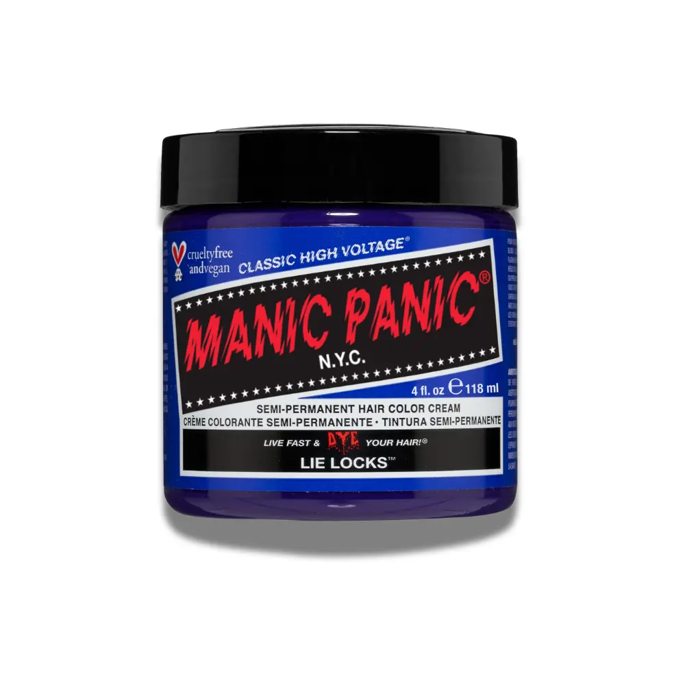 Lie Locks® - Classic High Voltage® Cool Medium Indigo Purple Blue Semi-Permanent Hair Dye Hair Color Hair Color Cream