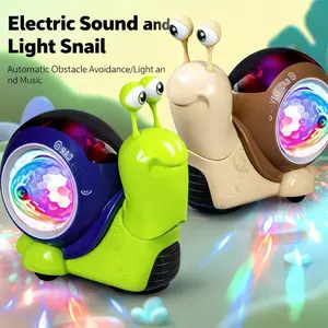 Interactive Musical Glowing Snail and Hermit Crab Toy, Unisex Children Sensory Education Gift, Perfect for Christmas, No Batteries Included, Musical Light Up