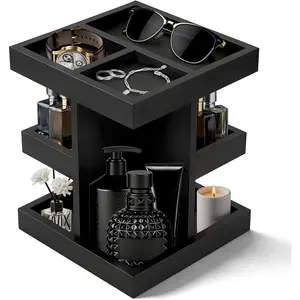 3-Tier  Cologne Organizer for Men, Mens Cologne Organizer, Large Capacity Rotating Cologne Perfume Organizer Cologne, Perfume Organizers for Mens Room Decor, Men Bathroom Organizers and Storage