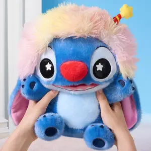 Disney Stitch Mischief Series – Afro Clown No.12 Sitting Plush, Cute Collectible Figure, Soft Stuffed Animal Toy, Perfect Gift for Stitch Fans!