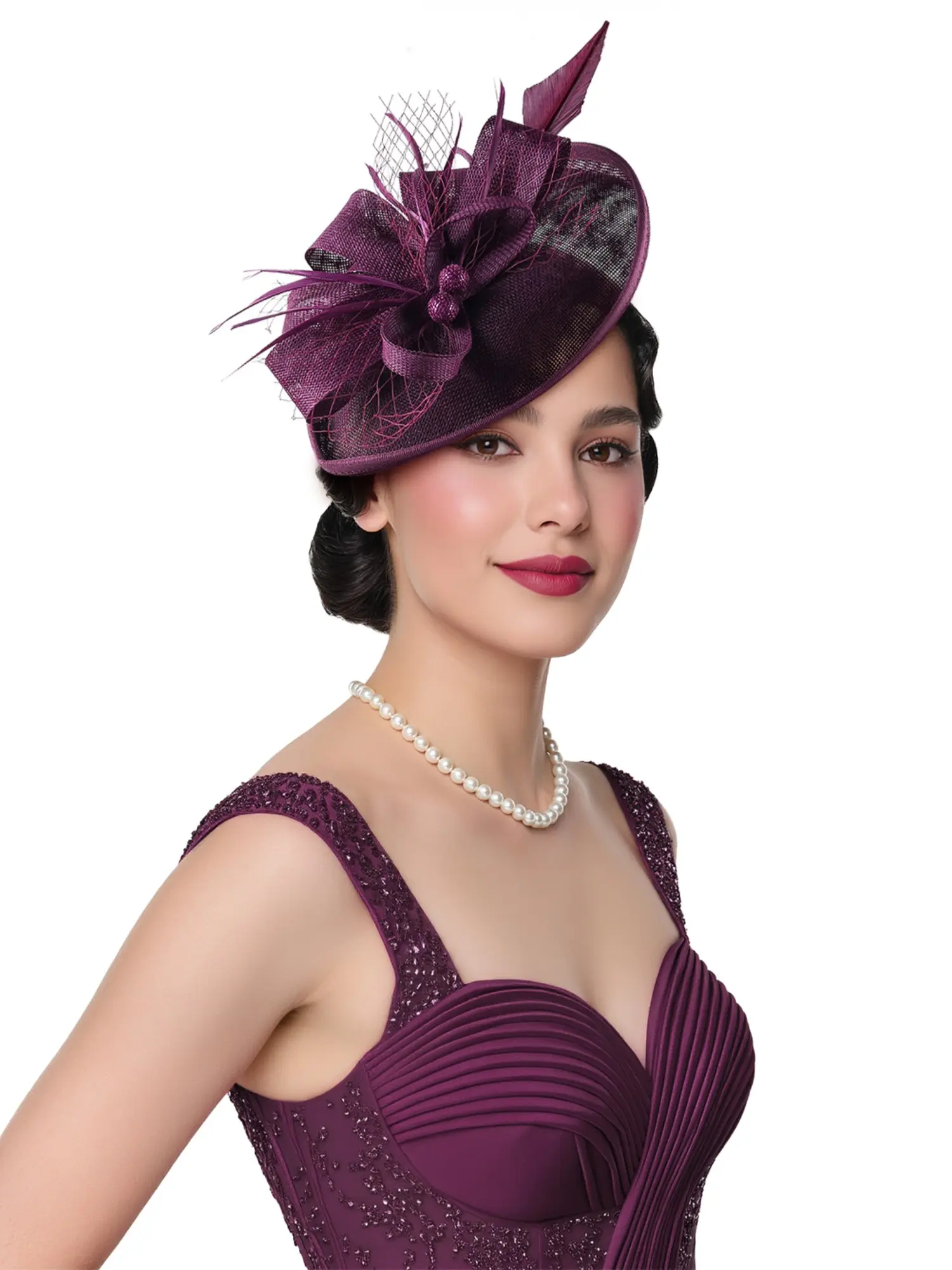 1PC Fascinators Hat Flower Mesh Ribbons Feathers on a Headband and a Clip Tea Party Headwear for Girls and Women Fashion Headband with Clips Headbands Women