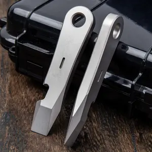Titanium Alloy Pry Bar Tool, Small Multi-Functional Edc Pocket Tool, Compact Outdoor Camping Tool, Bottle Opener, Daily Carry Gadget, Multifunctional Tool