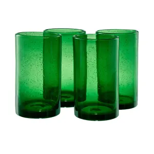 Iris Double High Ball Beverage Glass - 17-oz Green