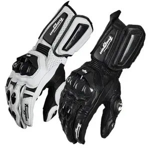 Genuine Leather Men Luva Riding Moto Motorcycle Guantes Racing Equipment Waterproof Riding Touch Screen Motocross Winter Gloves Protector