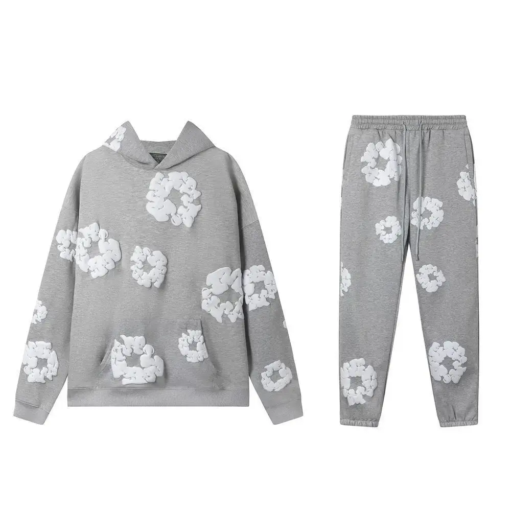 Grey set (white floral wreath)