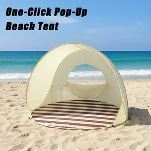 Family-Friendly Portable Beach Shelter | UV Protection Pop-Up Tent for Picnics & Lawn Fun | Quick Setup Canopy for Camping & Outdoor Activities | Durable Material with Carry Bag