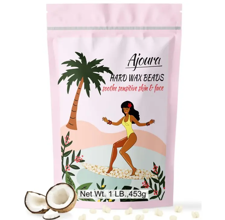 Ajoura 1lb Refill Wax Beans for Hair Removal Kit, Brazilian Coarse Waxing for Bikini, Face, Eyebrow, Back, Chest, Legs, Armpit, At Home Waxing Beads for Women Men
