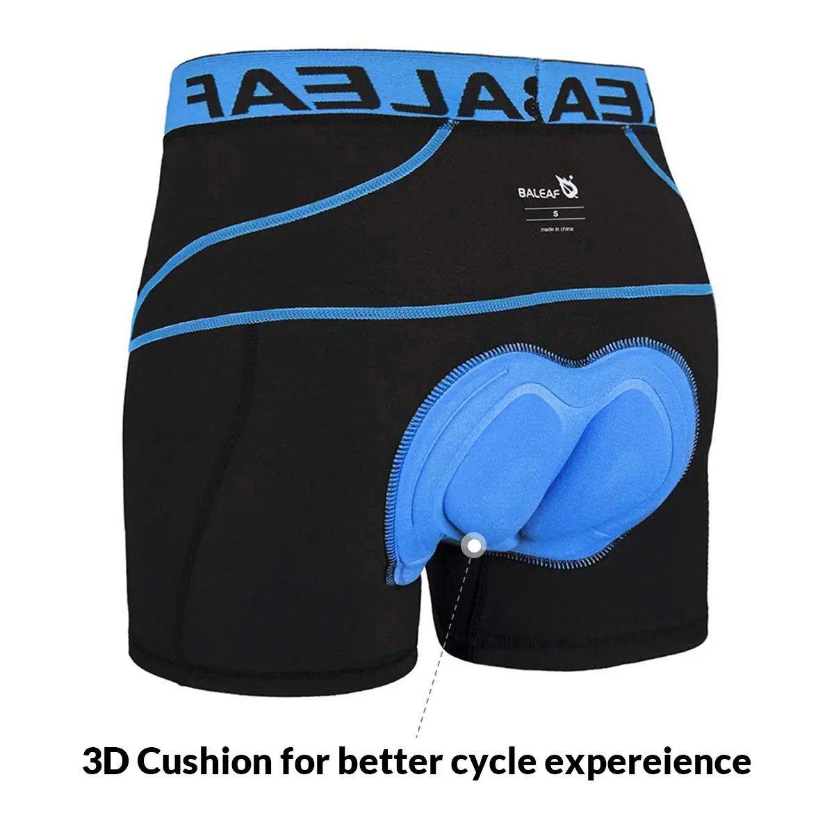 Baleaf Men's Fitted Summer Sports Apparel Active Shorts - 3D Padded Breathable Cycling Athletic Bottoms with Flat Seams, Moisture Wicking Fabric
