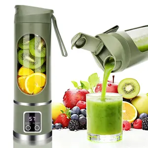 12-Blade USB-C Portable Blender & Juicer - 3 Modes Digital Display 450ml Smoothie Maker | Ice Crushing & One-Touch Cleaning | Compact Travel Gear for Camping & Gym Hikers | Gift for Women & Men - Ultimate Power!​ Acai Machine Valentine's