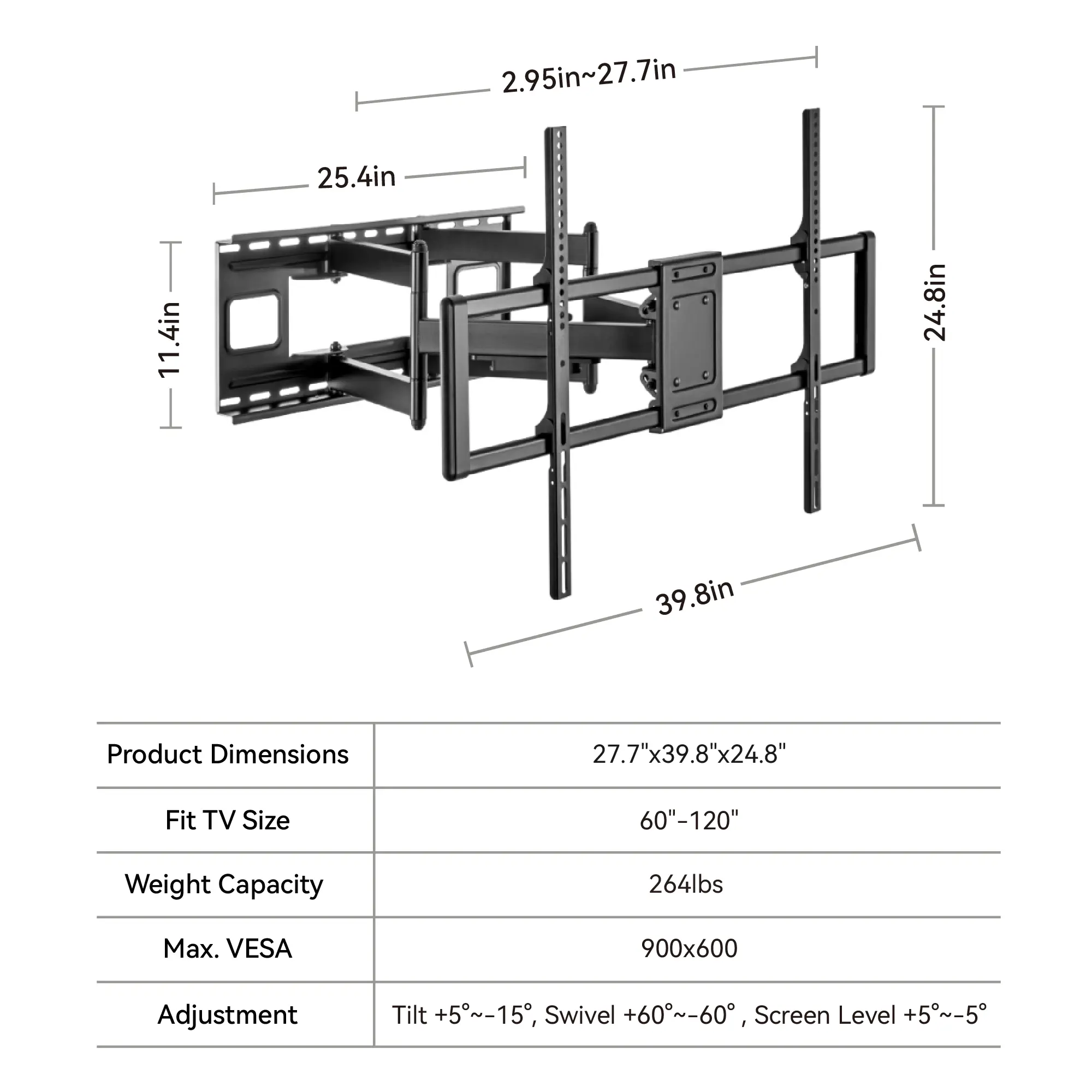 60-120 inch (Slim Profile)
