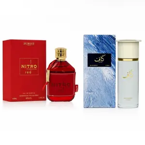 Dumont Nitro Red 100ml (3.4 fl.oz) + Kaaf Ahmed Al Maghribi 100ml (3.4 fl.oz) | Men’s fragrance bundle