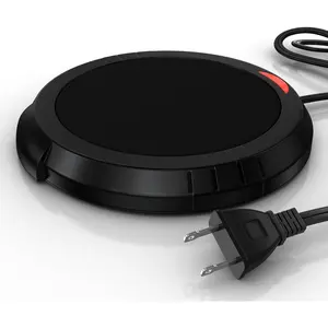Candle Warmer Plate Safely Releases Scents Without a Flame-  as Candle Jar Warmer, Candle Melter, Coffee Warmer, Mug Warmer, Cup Warmer in Your  & Office (Black)