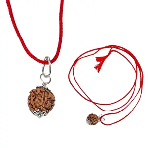 Sacred Rudraksha Pendant Necklace | Handmade with Natural Beaded Design for Shiva Meditation, Yoga & Pooja | Ideal Spiritual Gift