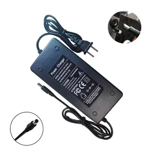 54.6V 2A Li-ion Battery Charger, 48V Ebike Compatible Power Adapter with 5.5x2.1mm Connector, OVP/OCP Protection, Fast High-Efficiency Portable Replacement for Ebike & Scooter