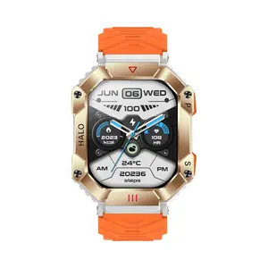 Barometer Compass Air Pressure Altitude Smart Watch Men’s Outdoor Mental Watches 100+ Sport Modes Fitness Tracker 2.0 Inch Touch Screen IP67 Waterproof Heart Rate Monitoring Bluetooth Call Blood Oxygen/Blood Pressure/Sleep Monitor