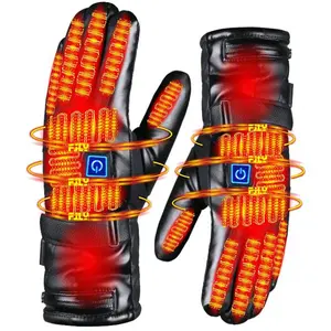 New Heated Gloves, Rechargeable Electric Heating Ski Gloves for Men Women, Winter Warm Thermal Gloves for Skiing Hiking Camping