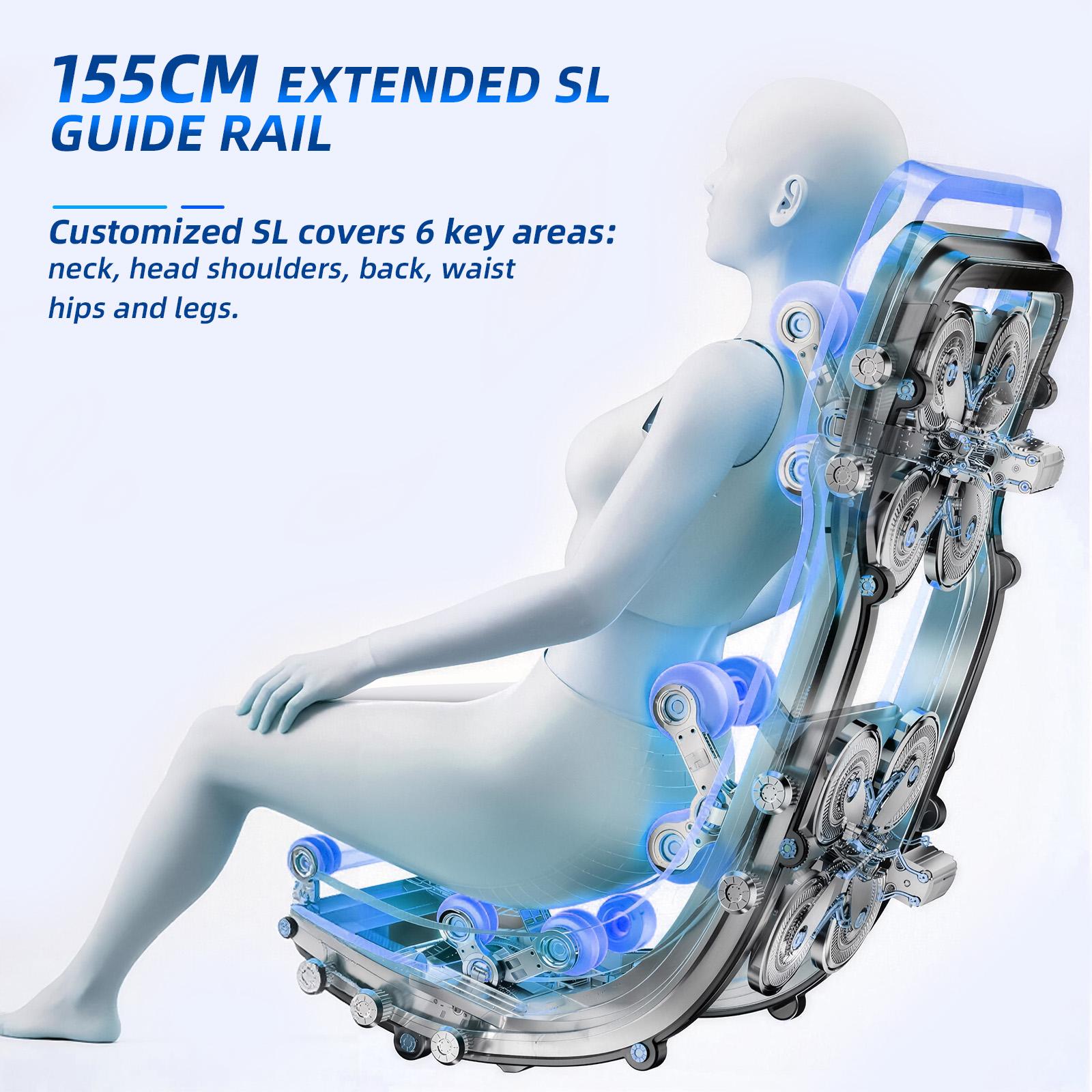 4D Full Body Massage Chair, Zero Gravity SL-Type Rail Shiatsu Massage Chair, with core heating function, body scanning function, deep yoga stretching, airbags, heating function, foot rollers, and high-end touchscreen. Bluetooth Gift 4D Full Body Massage Chair, Zero Gravity SL-Type Rail Shiatsu Massage Chair, with core heating function, body scanning function, deep yoga stretching, airbags, heating function, foot rollers, and high-end touchscreen. Bluetooth Gift