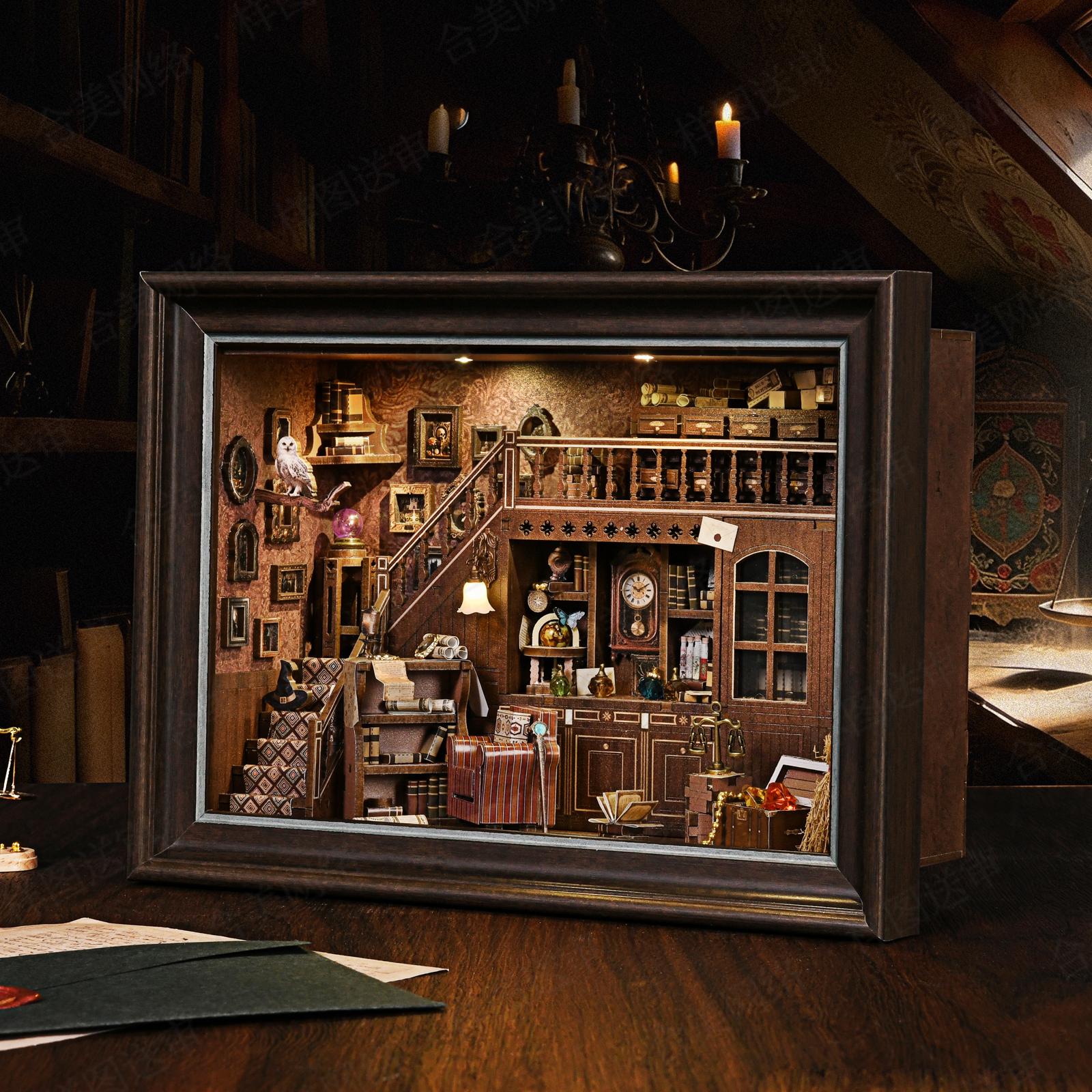 ETKVR ZR08 Attic Secret Room Book Nook Kit - 3D Wooden Puzzle with