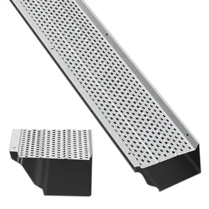 Weatherproof Aluminum Gutter Guard Leaf Filter – Heavy-Duty Mesh, All-purpose Fit, DIY Easy Install, Protects Roof Drainage from Debris, Home Improvement – Size: 6in & 5in, Length: 104ft & 52ft