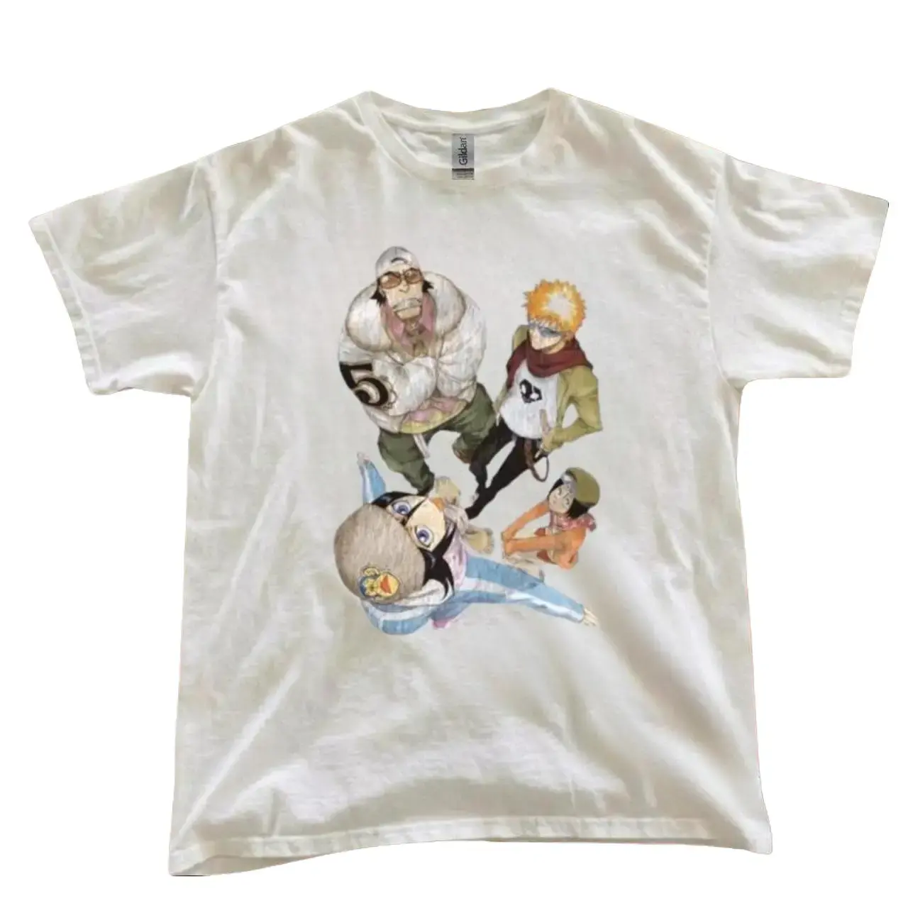 Bleach Anime Group Gildan T-Shirt, Ichigo Kurosaki Chad Orihime Kon Graphic Tee, Vintage Manga Streetwear Shirt, Y2K Anime Fan Gift