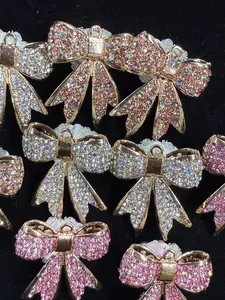 (337-339) 2PCS Full Rhinestone Bow Charms | Luxury DIY Jewelry Accessories