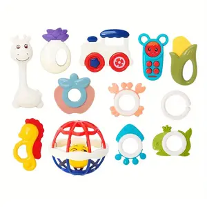 Handheld 12-Piece Baby Set, Multiple Sounds Sensory Interactive Toy for Cognitive Development, Hearing Training for Infants