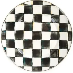 Courtly Check Enamel Dinner Plate