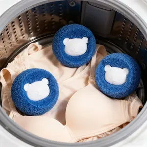 4PCS Clothes Anti-Winding Adsorption Hair Removal Cleaning Ball Dryer Ball for Clothing Pet Hair Remover Reusable Hair Remover Washing Machine Hair Catcher Laundry Ball small ltems product