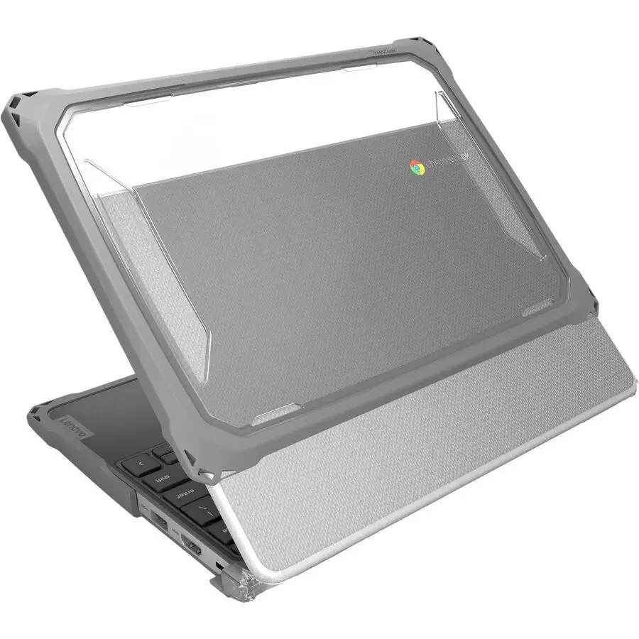 MAXCases Extreme Shell-F3 Slide Chromebook Case for Lenovo 500e G5 Chromebook Gray/Clear LNESF35EG5GRY