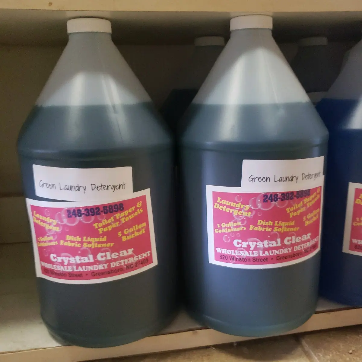 2 Gallons of Green " Compared to Gain" Laundry Deteregent 2 Gallons of Green " Compared to Gain" Laundry Deteregent