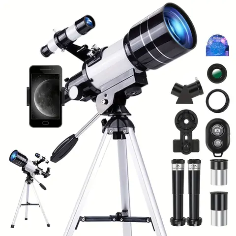 150mm Compact Handheld Portable Astronomy Telescope - Camping Gear with Included Accessories for Nature Enthusiasts, Outdoor Stargazing