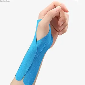 Pack of 8 pre-cut wrist sports stickers, breathable bowling wrist guards, hypoallergenic elastic sports tape, suitable for carpal tunnel syndrome, sports joint muscle support (mixed)