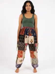 Cotton Patchwork Pants, Boho Pants by Magic Boutique