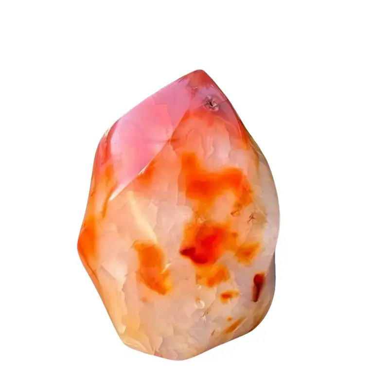 Natural Carnelian Orange Tonal Crystal Rock Product - Authentic Orange Tonal Crystal Rock Stone
