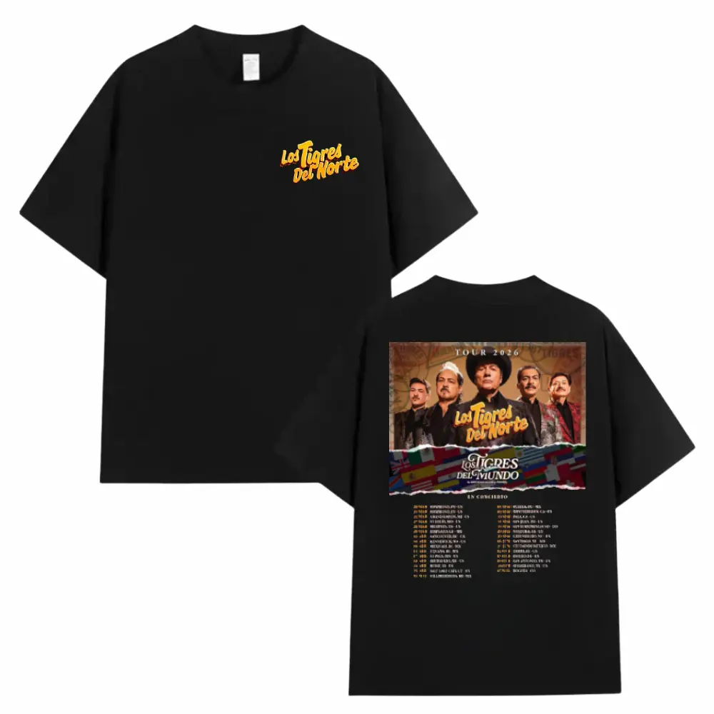 Los Tigres Del Norte Tour 2026 Graphic T-Shirt – Latin Music