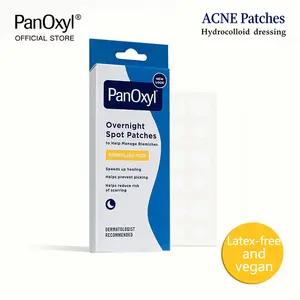 [PanOxyl official] PanOxyl PM Overnight Spot Patches, Advanced Hydrocolloid Healing Technology, Fragrance Free, 20 Count Pack of 1 Acne Blemish Clear Gentle Skin Repair Skincare Sensitive Pimple