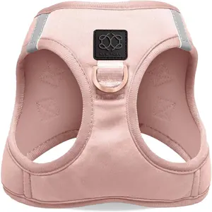 The DOGISTRY - SoHo Dog Harness - Blush Pink - Award-Winning Luxe No-Pull Design - Crafted for Style, Ease & Innovation - XL (20-25lbs)