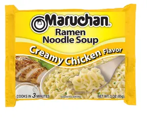 12x Maruchan Ramen Noodle Soup Creamy Chicken Ramen Noodle Soup Snack Bulk Pack Treats 3oz