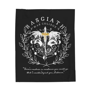 F0urth Wing Cozy Plush Fleece Blanket, The Empyrean Basg1ath War C0llege, Drag0n Rider Merch Rebecca Yarr0s, Decoration for Bed Sofa Living Room