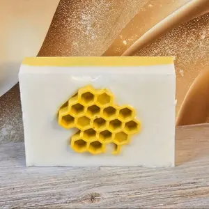 Oatmeal Milk and Honey Handmade All Natural Goat Milk & Shea Butter Soap/Makeup Brush Cleaner. Cute Handcrafted Soap. Yoni Soap Bar Moisturizing Gentle Body Care Daily